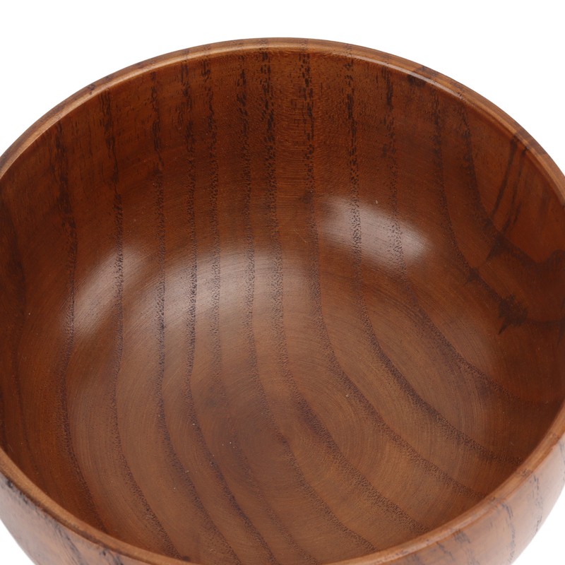 Wood Soup Bowl Unique Texture Exquisite Smoothly Round Wooden Bowl