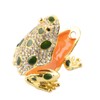Rhinestone Frog Jewelry Box Painted Electroplated Frog Figurine Jewelry Boxes