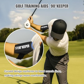 SPOFLY SKW Golf Swing Trainer Aid, 90° Keeper Posture Correction Tool, Professional Swing Accuracy Improvement Aid for Preventing Over Swinging, Portable Training Equipment for All Golfers
