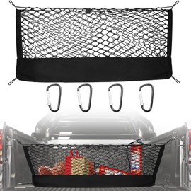 for Toyota Tacoma Envelope Style Truck Bed Cargo Net - Fits 2005-2024 Toyota Tacoma Accessories Cargo Net for Pickup Truck Bed - Free Storage Bag - Heavy Duty Carabiners