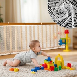 ROEOWENE Children's Safety Net Stairs, 3 m x 0.9 m Stair Safety Net for Children, Baby Balcony Net, Stair Railing, Safety Net, Patio Protection Net, Stair Railing, Fence Mesh for Pets Safety Net Kids