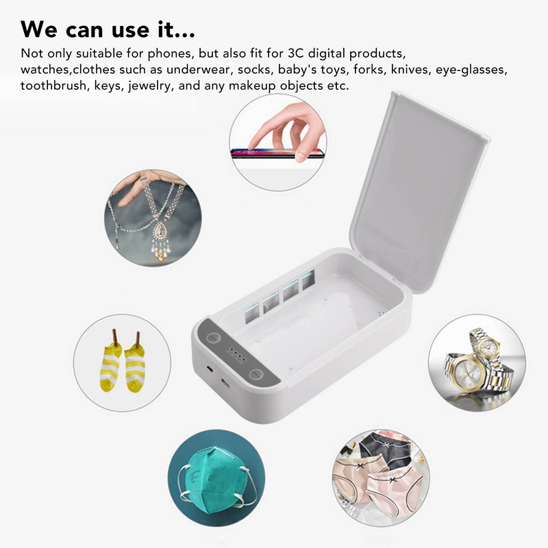 Cell Phone Cleaner Box UVC Light Cleaner Box Multifunctional Cleaner