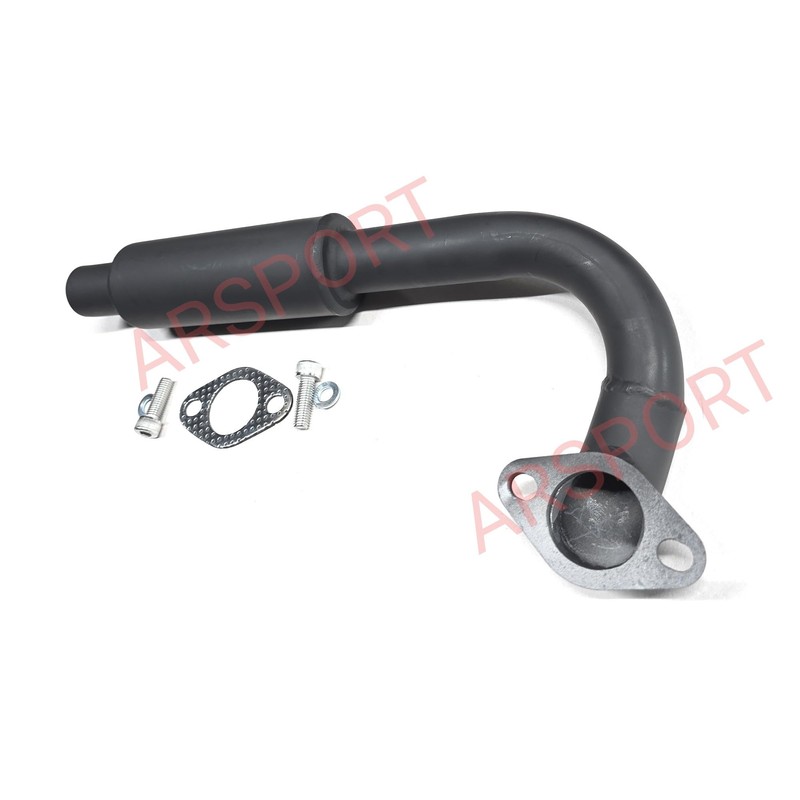 ARSPORT Low profile Exhaust Muffler solid piece pipe Compatible with