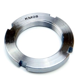 Parts and Parts Slot Nut KM8 40 x 58 x 9 mm, DIN 981, Shaft Hub Attachment, Metric Threaded Slot Nut, Use with Locking Washer DIN 5406, Ideal for Shafts & Gear Assemblies