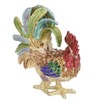 Rooster Trinket Box Embedded Rhinestone Alloy Bright Colors Wide Application