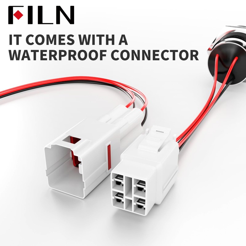FILN 1Pcs 185 Symbols 22mm Stainless Momentary Pushbutton Switch 1NO