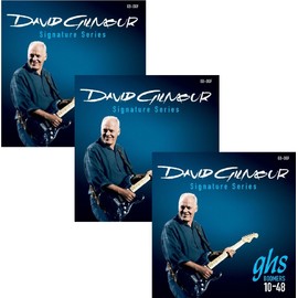 GHS Strings GB-DGF David Gilmour Signature Series, Nickel Plated Electric Guitar Strings, 10-48, Pack of 3