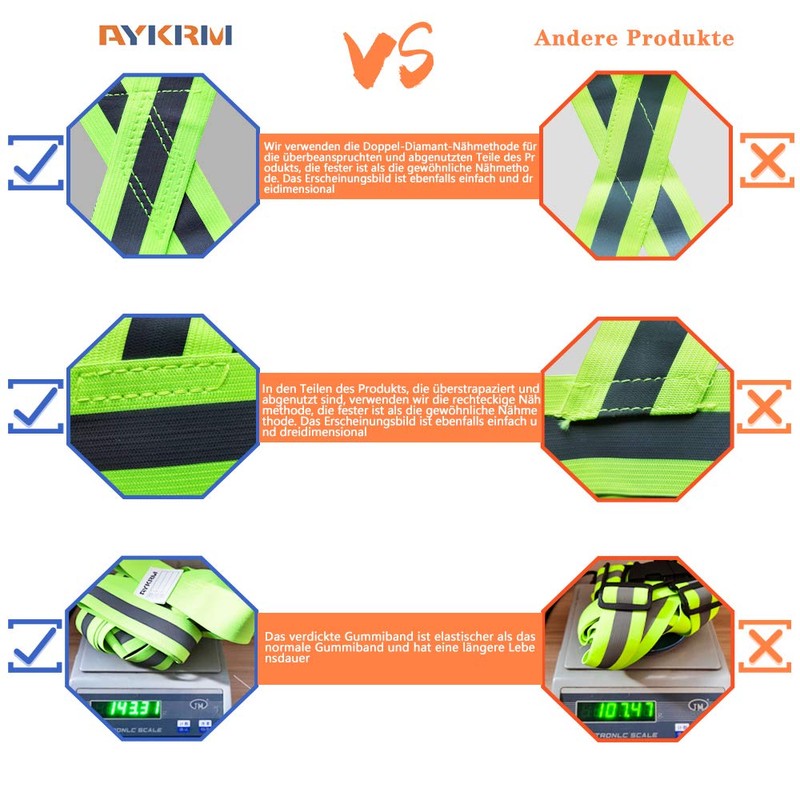 AYKRM Multiple colors optional High Visibility hi vis Reflective running