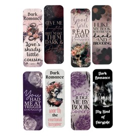55 Laughs Dark Romance Bookmarks. Set of 11 Double Sided Dark Romance Bookmarks. Dark Twisted Romance Bookmarkers are Great Gift for Dark Romance Novel Lovers.