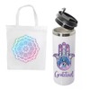 Termo Vaso Yoga Mandala Acero Inoxidable Con Bolsa Tela