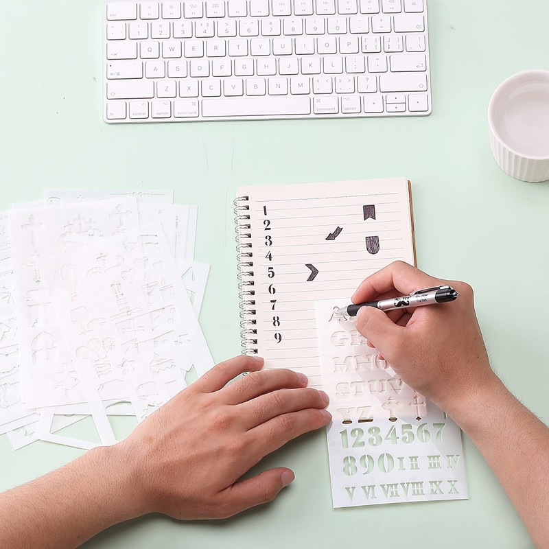 Mr. Pen- Bible Journaling Stencil Set, 4.2 x 7 Inch,