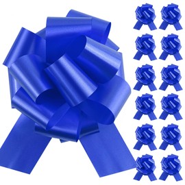 6" Royal Blue Pull Bows for Gift Wrapping (12 Packs)