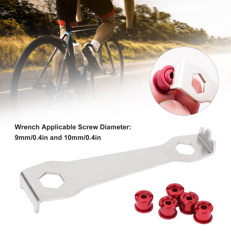 Chainring Screws & Screw Wrench Kit, Corrosion Resistant Single Chainring