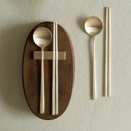 Notdam Bangjja Yugi Organic Dal Spoon Set for 2 / 놋담 방짜유기 유기 달수저 2인세트
