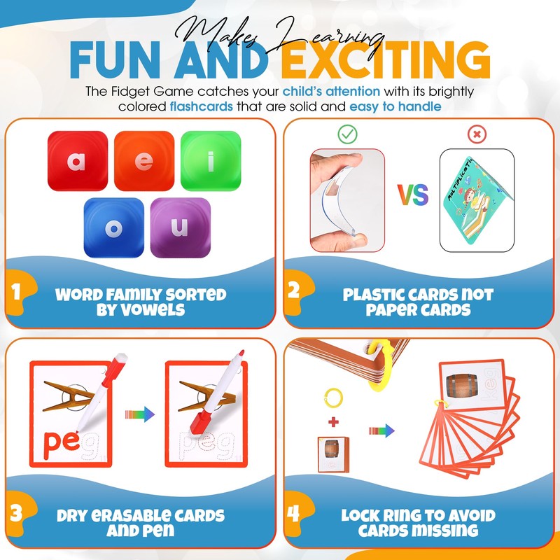 Interactive Phonics Word Pop Game (Ages 4+) - Educational Learning