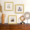 TOFOREVO Picture Frames 8x8 Set of 2 Distressed Gold Wood