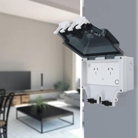 Fannay WiFi Smart Plug, 15A, Plastic, Smart Plug, SNW-2AU, NEMA 5-15, Outdoor