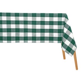 Green Tablecloth, Rectangle Tablecloth, Tablecloth Cotton, Green Plaid Tablecloth, Cloth Tablecloths for Rectangle Tables, Buffalo Plaid Tablecloth, Farmhouse Tablecloth, 63x126, Green and White