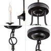 Psyverii 3 Lights Farmhouse Candle Style Chandelier, Rustic Ceiling Pendant