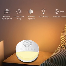 White Noise Machine, Portable White Noise Sleep Sound Machine with 20 Soothing Sounds, Sleep Timer & Night Light, Smart White Noise Sound Machine for Home, Office, Travel