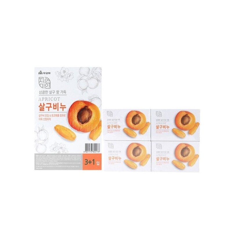 무궁화 자연미인 살구비누 90gX4개입 Mugunghwa Natural Beauty Apricot Soap 90g