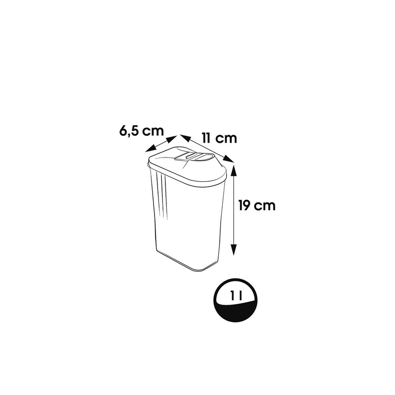 keeeper Dry Storage Container - Fully Adjustable Dosing Lid, Plastic,
