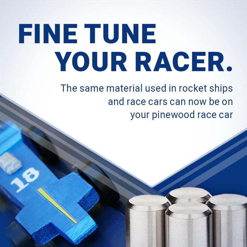 Pinewood Car Derby Tungsten Weight | 2.8oz Each, 0.864" Dia.