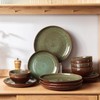 Pokini Stoneware Dinnerware Sets Service for 4, 12 pcs Reactive