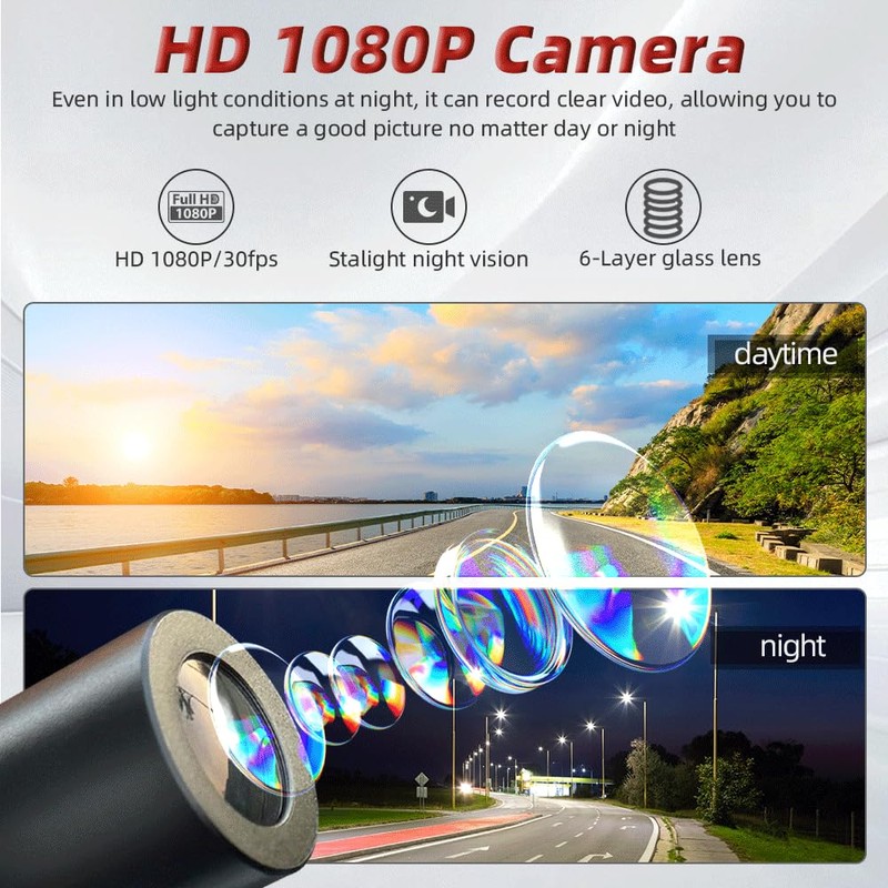 VSYSTO Bike Camera with Tail Light, Automatic Power on/Off, WiFi