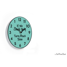 Reverse Wall Clock - If we could turn back time - Backwards running Time - Counterclockwise Wall Clock - Funny Gift Idea - RGB LED 5V Option