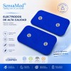 4 Electrodos Parches 5x10 Double Snap Compatible Con Compex Color