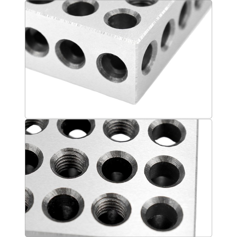 QWORK 2 Pieces Parallel Blocks Metric 1-2-3 Blocks, 23 Holes