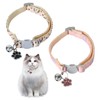 2 PCS Adjustable Cat Collar with Bell, Soft and Durable