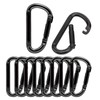 10 Pcs Heavy-Duty Carabiner, D-Shaped Spring Hook, Suitable for Camping,