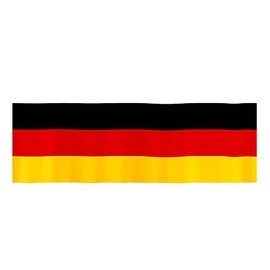 Taffstyle German Flag Balcony Border with 6 Metal Eyelets Germany Flag European Championship Fan Item Country Flag Basketball Handball Football Hoisting Flag Balcony XXL Germany Balcony Flag 300 cm x
