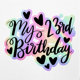 Holographic Decal Stickers of 23Rd Birthday Premium Waterproof Vinyl Decal Stickers for Laptop Phone Accessory Helmet Car Window Mug Tuber Cup Door Wall Decoration ANDVER3g8617bHO