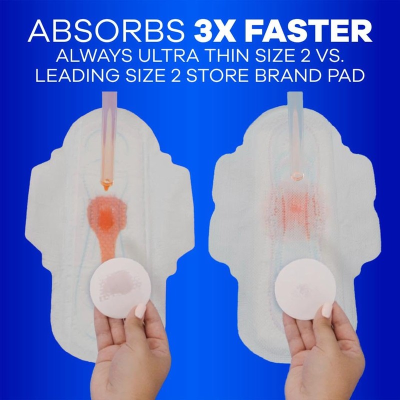 ALWAYS Ultra Thin Size 2 Super Pads Without Wings Unscented,