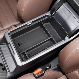 EDBETOS CRV Console Organizer Tray Compatible with 2023 2024 2025 2026 Honda CR-V Accessories CRV Hybrid/EX/EX-L/LX/SE/Sport/Touring Armrest Box Insert Tray Interior Storage Box,ABS Black Trim