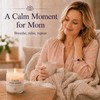 Gifts for Mom, Calm Candle and Stretch Lava Stone Bracelet