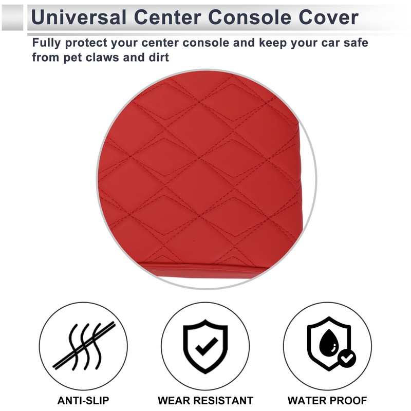 X AUTOHAUX Car Center Console Cover Car Armrest Cover 12.6"x8.27"x2.36"