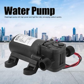 12V Diaphragm Pump,3.5L/min 36W 3A DC12V Diaphragm Pump 73PSI Fit for Experiments, Watering Flowers,Campervan,Etc(Black)