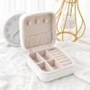 Travel Jewelry Organizer for Rings & Necklaces – Compact Leather