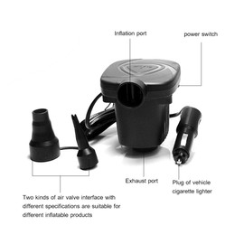 VISLONE DC 12 V Portable Electric Air Pump Air Mattress Boat Car Air Inflatable Pump for Car Camping Inflator 50 W
