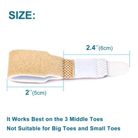 Bukihome Hammer Toe Straighteners for Bent Toes, 4 PCS Toe Splints, Toe Corrector, Toe Wraps for Curled Toes, Crooked Toes and Hammer Toes