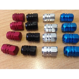 Tyre Valve Dust Caps For Car Motorcycle Van Bike Wheels (BLUE)