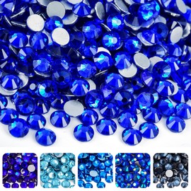 Blinginbox Non Hotfix Glass Rhinestones for DIY Crafts Phone Shoes, Wedding Decoration 1440pcs (1.9-2.0mm) SS6 Sapphire