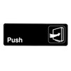 Alpine Industries Push Sign - Self Adhesive & Highly Visible
