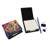 Caroline's Treasures Colorful Iris PU Leather Note Paper Holder with