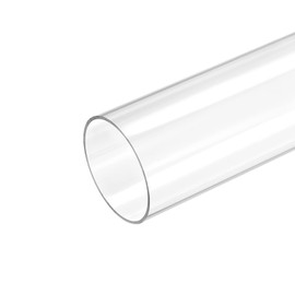 sourcing map Plastic Pipe Rigid Polycarbonate Round Tube Clear 2.3"(59mm) ID 2.5"(63mm) OD 14" (350mm) High Impact for Lighting, Models, Water Plumbing
