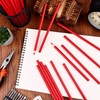 48Pcs Red Marking Pencil Red Glass Marking Pencil Carpenter Pencil